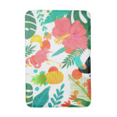 Tropische virussen Floral verlaten Summer Chic Badmat (Voorkant Verticaal)