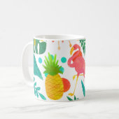 Tropische virussen Floral verlaten Summer Chic Koffiemok (Voorkant links)