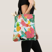 Tropische virussen Floral verlaten Summer Chic Tote Bag (Dichtbij)