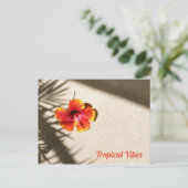 Tropische virussen Hibiscus Briefkaart (Staand voorkant)