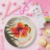 Tropische virussen Hibiscus Paper Bord (Feest)