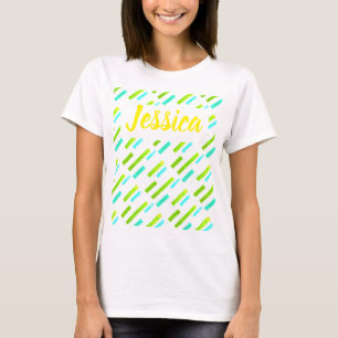 Tropische virussen Jessica voegen Jouw naam T-Shir T-shirt