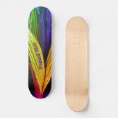 Tropische virussen met heldere kleurrijke handpalm persoonlijk skateboard (Voorkant)