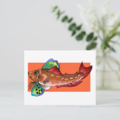Tropische vis 1 populaire kool Retro vis Briefkaart (Staand voorkant)