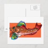 Tropische vis 1 populaire kool Retro vis Briefkaart (Voorkant / Achterkant)