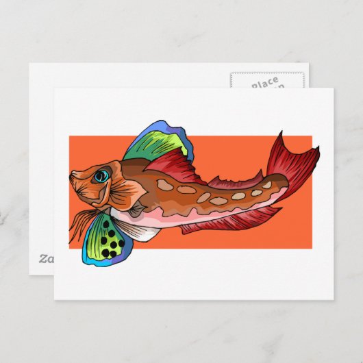 Tropische vis 1 populaire kool Retro vis Briefkaart (Voorkant / Achterkant)