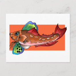 Tropische vis 1 populaire kool Retro vis Briefkaart