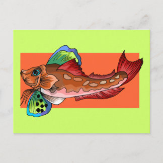 Tropische vis 1 populaire kool Retro vis Briefkaart