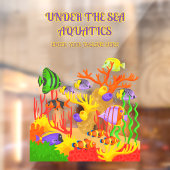 Tropische vis Aquarium Shop Large Front aanpassen Raamsticker (Vel 2)