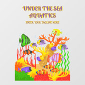 Tropische vis Aquarium Shop Large Front aanpassen Raamsticker (Vel)