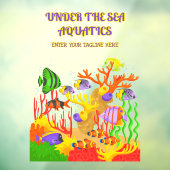 Tropische vis Aquarium Shop Large Front aanpassen Raamsticker (Vel 3)