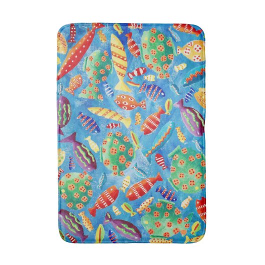 Tropische vis badmat (Voorkant Verticaal)