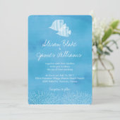 Tropische vis behalve trouwuitnodigkaart kaart (Staand voorkant)