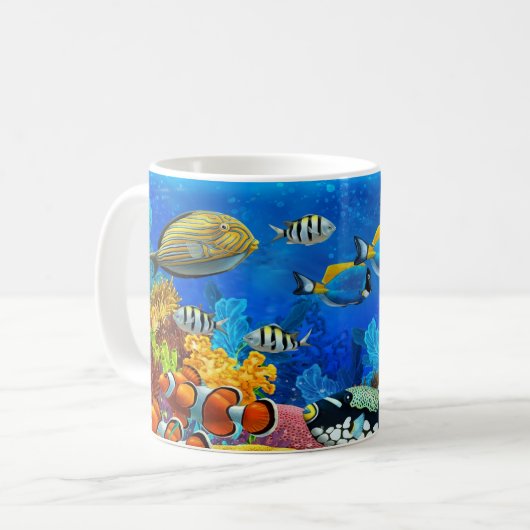 Tropische vis Clownfish Design Coffee Mok Cup (Voorkant links)