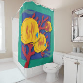 Tropische vis douchegordijn (In situ)