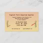 Tropische vis en aquariumvoorraden visitekaartje (Achterkant)