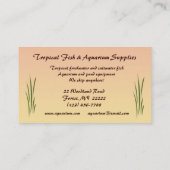 Tropische vis en aquariumvoorraden visitekaartje (Achterkant)