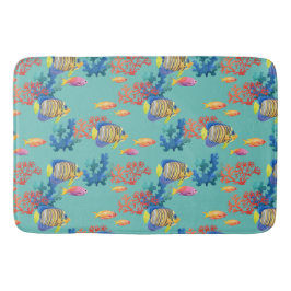 Tropische vis en koraal badmat