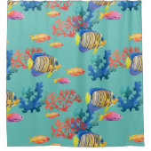 Tropische vis en koraal douchegordijn (Voorkant)