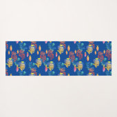 Tropische vis en koraal op blauw yogamat (Achterkant (horizontaal))