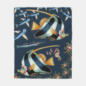 Tropische vis en krabben Vluchten Blanket 2 Fleece Deken (Voorkant)
