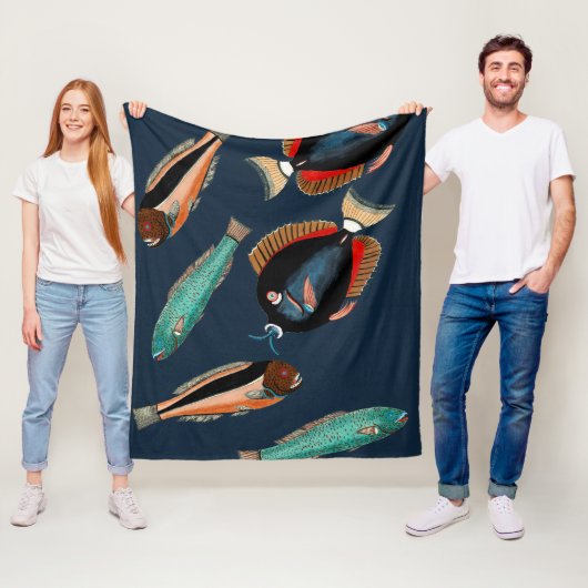 Tropische vis fleece deken (In situ)
