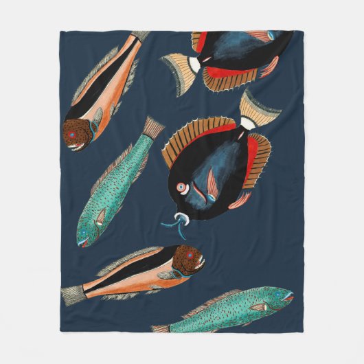 Tropische vis fleece deken (Voorkant)