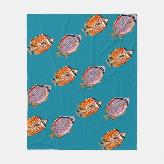 Tropische vis fleece deken (Voorkant)