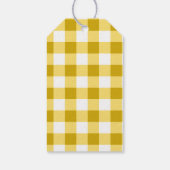 Tropische vis, gele Gingham Verjaardag Bedankt Cadeaulabel (Achterkant)