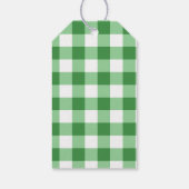 Tropische Vis, Groene Gingham Verjaardag Bedankt Cadeaulabel (Achterkant)