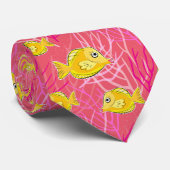 Tropische vis Hawaiian Yellow Tang Stropdas (Opgerold)