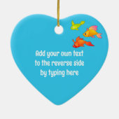 Tropische vis - Heldere Cartoon stijl op maat Keramisch Ornament (Achterkant)