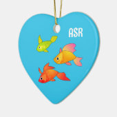 Tropische vis - Heldere Cartoon stijl op maat Keramisch Ornament (Links)