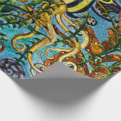 Tropische vis in de Abstracte oceaankunst Cadeaupapier (Hoek)