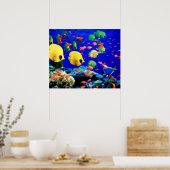 Tropische vis in koraal Zee Poster (Keuken)