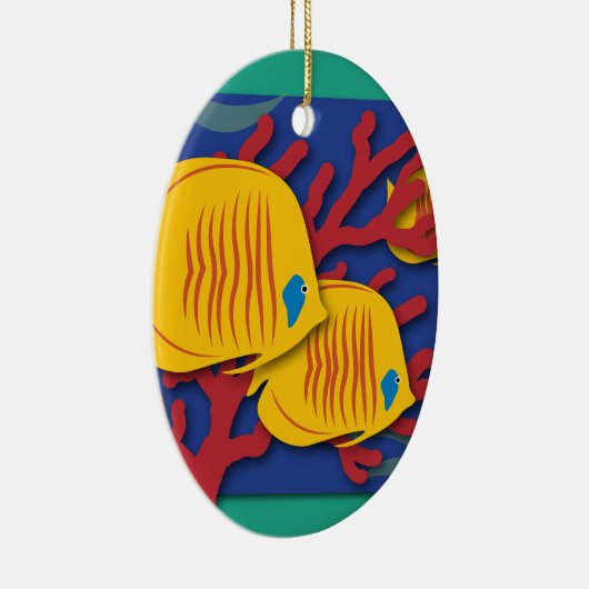 Tropische vis keramisch ornament (Rechts)