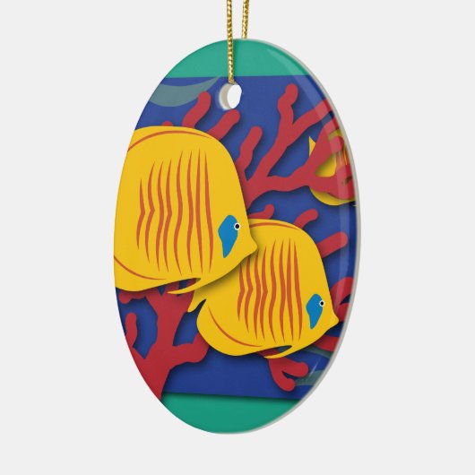 Tropische vis keramisch ornament (Links)