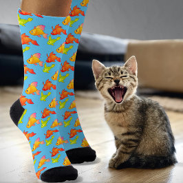 Tropische vis - kleurrijke Cartoon stijl Sokken