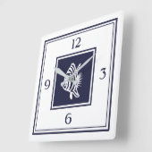 Tropische Vis Nautische Vierkante Wandklok (Hoek)
