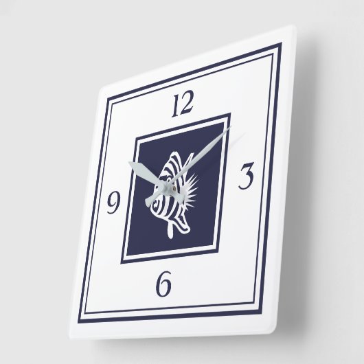 Tropische Vis Nautische Vierkante Wandklok (Hoek)