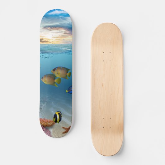 Tropische vis onderwater koraalrif persoonlijk skateboard (Voorkant)