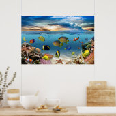 Tropische vis onderwater koraalrif poster (Keuken)