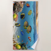 Tropische vis onderwater koraalrif strandlaken (Voorkant)