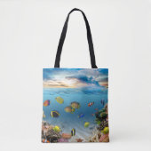 Tropische vis onderwater koraalrif tote bag (Voorkant)