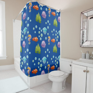Tropische vis onderwater - Shower Curtain Douchegordijn
