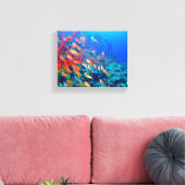 Tropische vis onderzeese koraalrif canvas afdruk (Insitu (Woonkamer))
