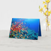 Tropische vis onderzeese koraalrif kaart (Gele Bloem)