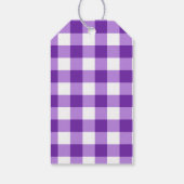 Tropische Vis Paarse Gingham Gelukkig 1e Verjaarda Cadeaulabel (Achterkant)