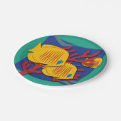 Tropische vis papieren bordje (Gekanteld)