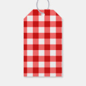 Tropische Vis, Rode Gingham Verjaardag Bedankt Cadeaulabel (Achterkant)